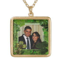Photo St. Patrick's Day Necklace Goud Vergulden Ketting