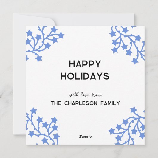 Photo Star Wreath Carte de vacances scandinave (Dos)