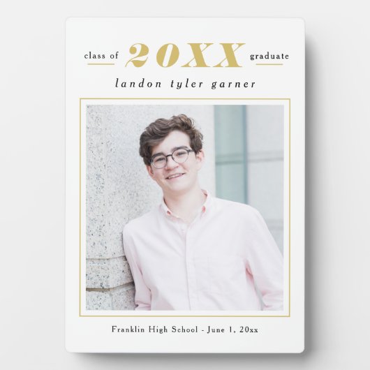 Photo Statistiques simples Plaque de graduation de coule (Devant)