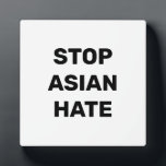 Photo Stop Asian Hate, panneau noir blanc Plaque<br><div class="desc">Stop Asian Hate, noir blanc signe plaque Stop violence contre les Asiatiques, Stop Covid 19 Corona virus crimes haineux, AAPI Communauté</div>