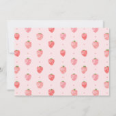 Photo Strawberry Invitation d'anniversaire | frais (Dos)