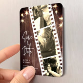 Photo Strip Wedding Save the Date Favor Rustic Magneet