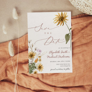 Photo Sunflower Enregistrer la carte Date