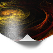 Photo Sunrise Floral Rouge Art Abstrait Imprimer (Coin)