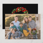 Photo superposée Monogramme Wreath Carte photo de  (Devant / Derrière)