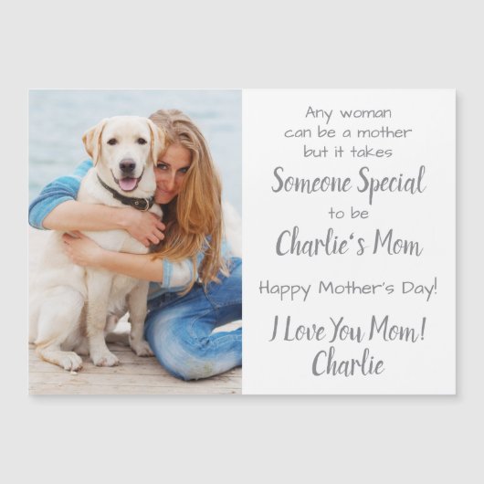 Photo sur mesure de Dog Mom Custom Pet Photo Carte (Devant)