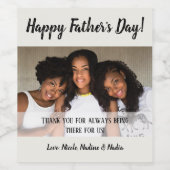 Photo sur mesure Happy Fête des pères Étiquettes d (Étiquettes simples)