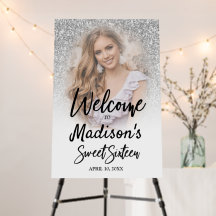 Photo Sweet 16 Affiche de bienvenue Parties scinti