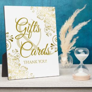 Photo Symbole de la plaque de mariage Gold Elegant Cadea