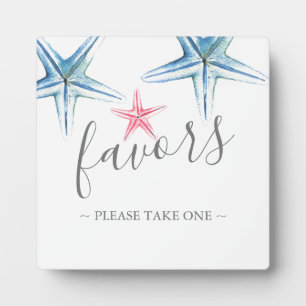 Photo Symbole moderne de mariage plage Faveurs Plaque