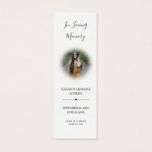 Photo Sympathy Funeral Memorial Poem Signet Card (Devant)