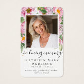 Photo Sympathy Funeral Memorial Prayer Card (Devant)