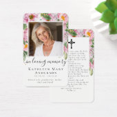 Photo Sympathy Funeral Memorial Prayer Card (Bureau)