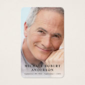 Photo Sympathy Funeral Memorial Prayer Card (Devant)