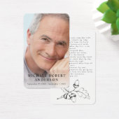 Photo Sympathy Funeral Memorial Prayer Card (Bureau)