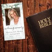 Photo Sympathy Funeral Memorial Prayer Card
