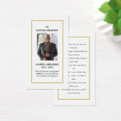 Photo Sympathy Funeral Memorial Prayer Cartes (Bureau)