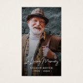 Photo Sympathy Funeral Memorial Prayer Cartes (Devant)