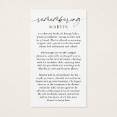 Photo Sympathy Memorial Remembrance Prayer Card (Dos)