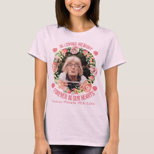 photo T-shirt en forme de couronne florale personn (Devant)
