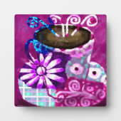 Photo Tabletop Plaque Whimsical Cup of Coffee (Devant)
