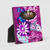 Photo Tabletop Plaque Whimsical Cup of Coffee (Recto)