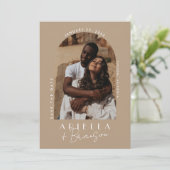 Photo Tan Neutre et Moderne Enregistrer La Carte D (Debout devant)