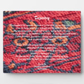 Photo Tapestry Poetry Plaque (Devant)
