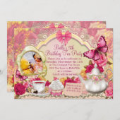 Photo Tea Party Invitation (Devant / Derrière)