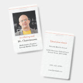 Photo Teacher ID Badge school, me without mask (Front & Back)