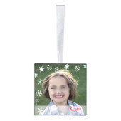 Photo Template Winter Theme Kubus Ornament (Rechts)