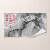 Photo tendance et ce qui compte le plus RedQuote p (Serviette à main)