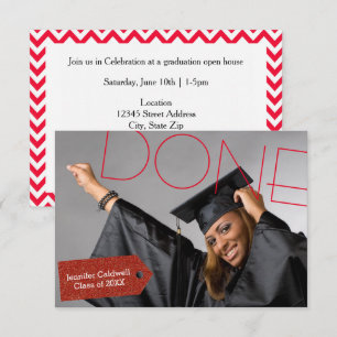 Photo Terminée - Invitation du 3x5 Graduation Part