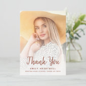 Photo Terracotta Script Grad Carte de remerciement (Debout devant)