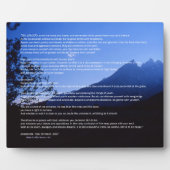 Photo Teton Mountains Desiderata Plaque (Devant)