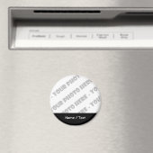 Photo & Texte Arrondi Magnet - Créez votre propre  (In Situ (Lave-vaisselle))