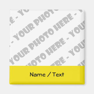 Photo & Texte Magnet Carré - Créez votre propre