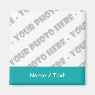 Photo & Texte Magnet Carré - Créez votre propre