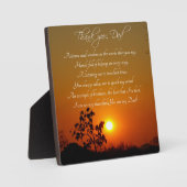 Photo "Thank You, papa" Poem Poem Poem Plaque (Recto)