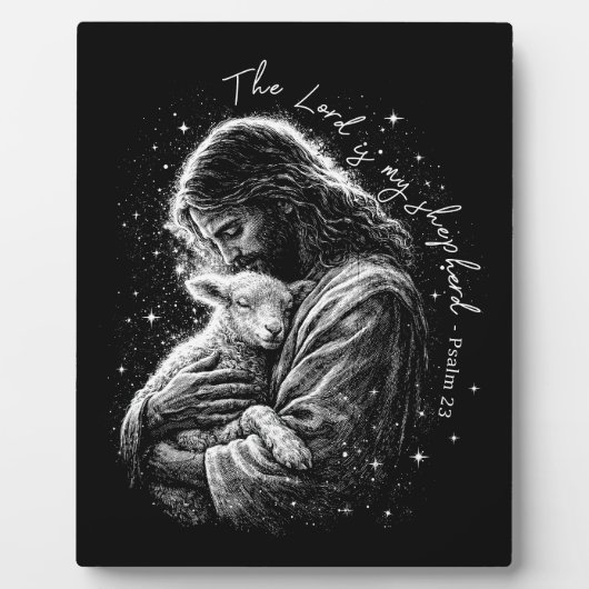 Photo The Lord is my Shepard. Psalm 23. Plaque & easel  (Devant)
