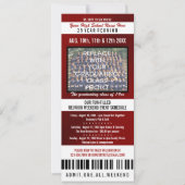 Photo Ticket Class Reunion Invitation Kaart (Voorkant)