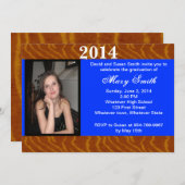 Photo Tiger Graduation Invitation (Devant / Derrière)