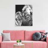 Photo Tiger Love sur toile enveloppée (Insitu(Salon))