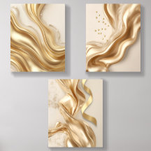 art mural de luxe, or art abstrait, or champagne