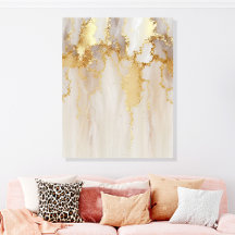 Carreau de mur en acrylique abstrait de luxe en or