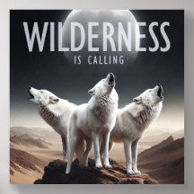 Les loups hurlent à la Pleine lune Wilderness appe
