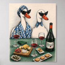 Couple de canards élégants | Art du vin et du from