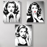 Photo Tile En Mousse Rigide Toile de Triptyque d'Art Pop Noir & Blanc<br><div class="desc">Découvrez la collection "Black & White Elegance Revival Collection" - une toile triptyque pop art qui apporte un raffinement intemporel à votre espace. Doté de trois panneaux en noir et blanc, cet ensemble saisit l'essence de l'élégance moderne avec une touche rétro. Parfait pour ajouter une déclaration audacieuse à votre salon,...</div>
