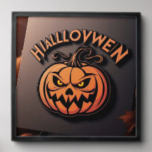 Art Citrouille éffrayant pour décoration d'Hallowe