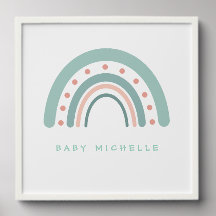 Boho aquarelle arc-en-ciel personnalisé
